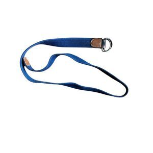 Patagonia Blue Canvas Belt with Leather Accents